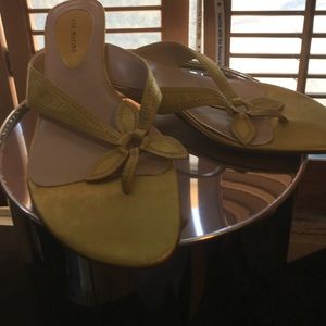NWT Metallic Yellow Fine Leather